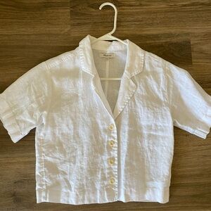 Madewell Linen button up top